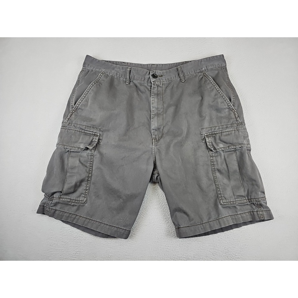 Levis Cargo Shorts Men's 38 Gray Baggy Skater 9 Inch Inseam Grunge